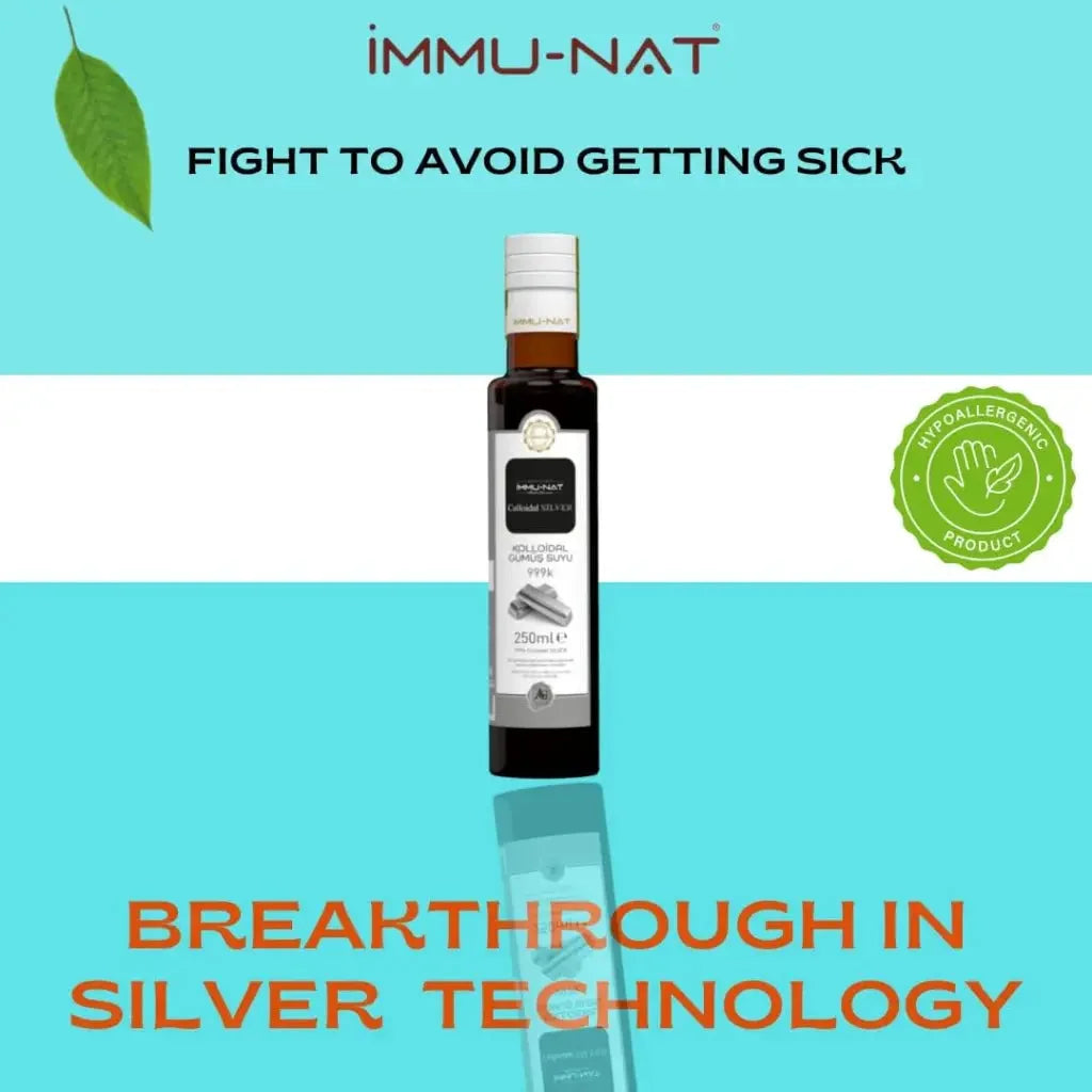 Immu - nat colloidal silver liquid water 10ppm - 250
