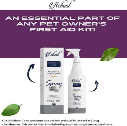 Reboot silver wound & skin care spray for dogs cats - 1000