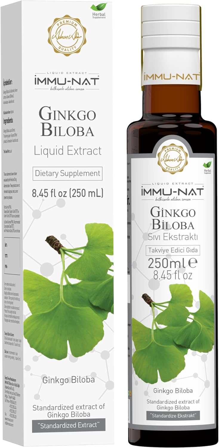 Immu-nat ginkgo biloba premium liquid extract - 8.5oz