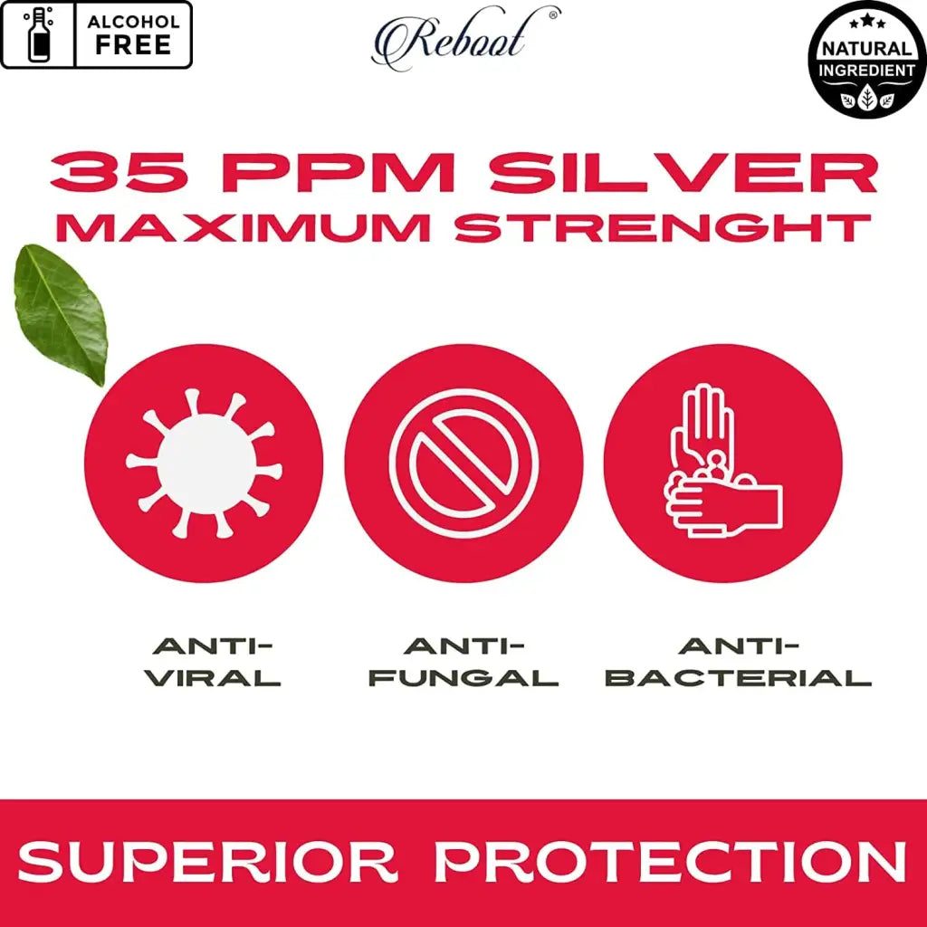Reboot colloidal silver gel 35ppm max strength - 100